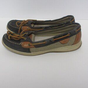 Womens Size 10 M SPERRY TOP - SIDER Boat Slip On Shoes Memory Foam Black/Gray